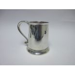 A George II silver Pint Mug of tapering form with scroll handle, Newcastle 1757, maker: John