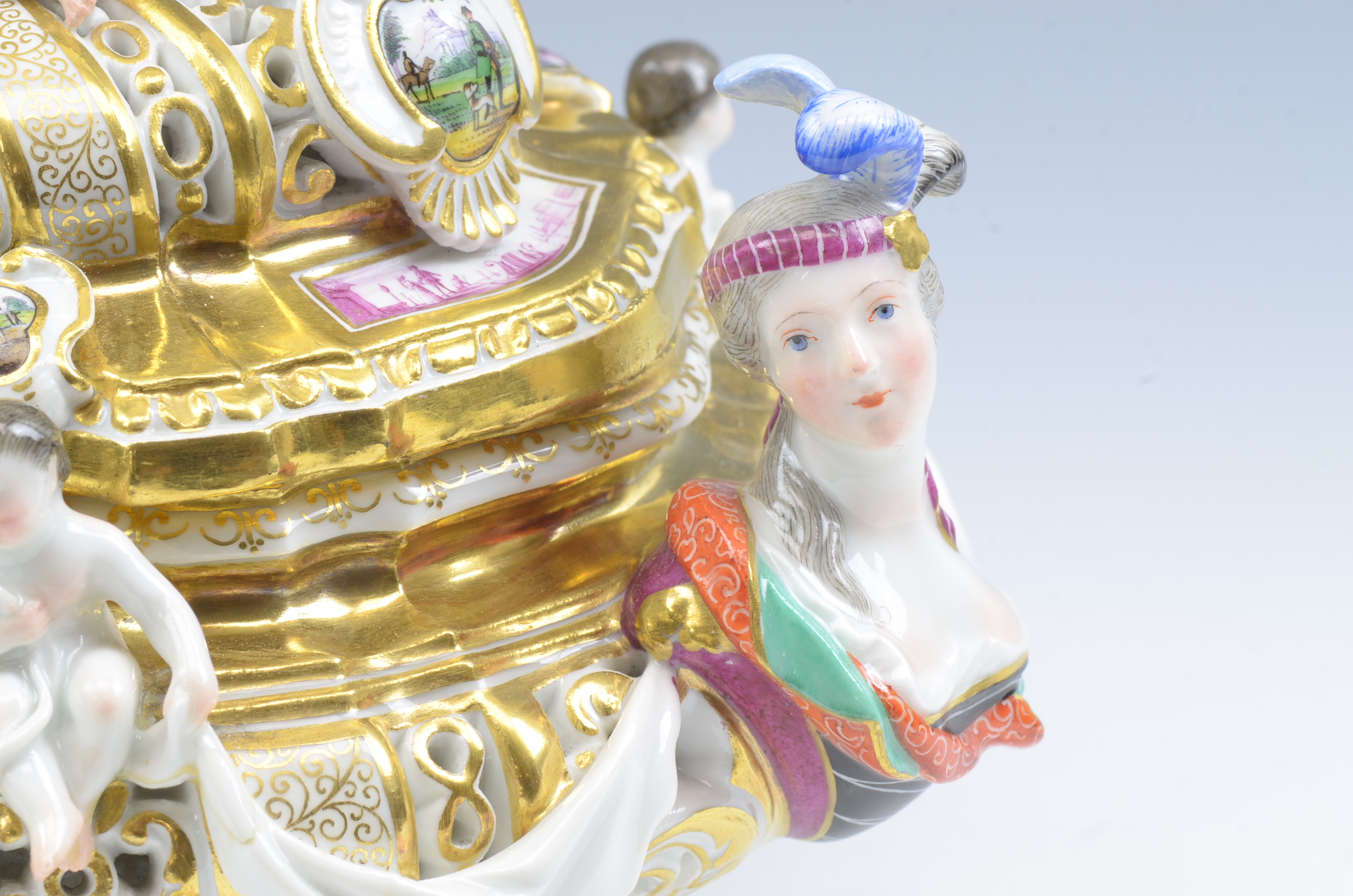 A fine 19th Century Meissen porcelain armorial Tureen and Cover, after a model by J. J. Kändler, - Image 7 of 21