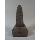 A 19th Century Hopton Wood Derbyshire Fossil Marble Obelisk.