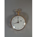 A 19th Century French 19 Carat Gold Open Face Pocket Watch, The Movement Stamped Brequet,