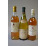 A Collection of 3 Bottles White Wine, Chateau Romer Du Hayot Sauternes 1986,