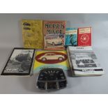 A Collection of Vintage Motoring Ephemera to include Smiths Speedometer,