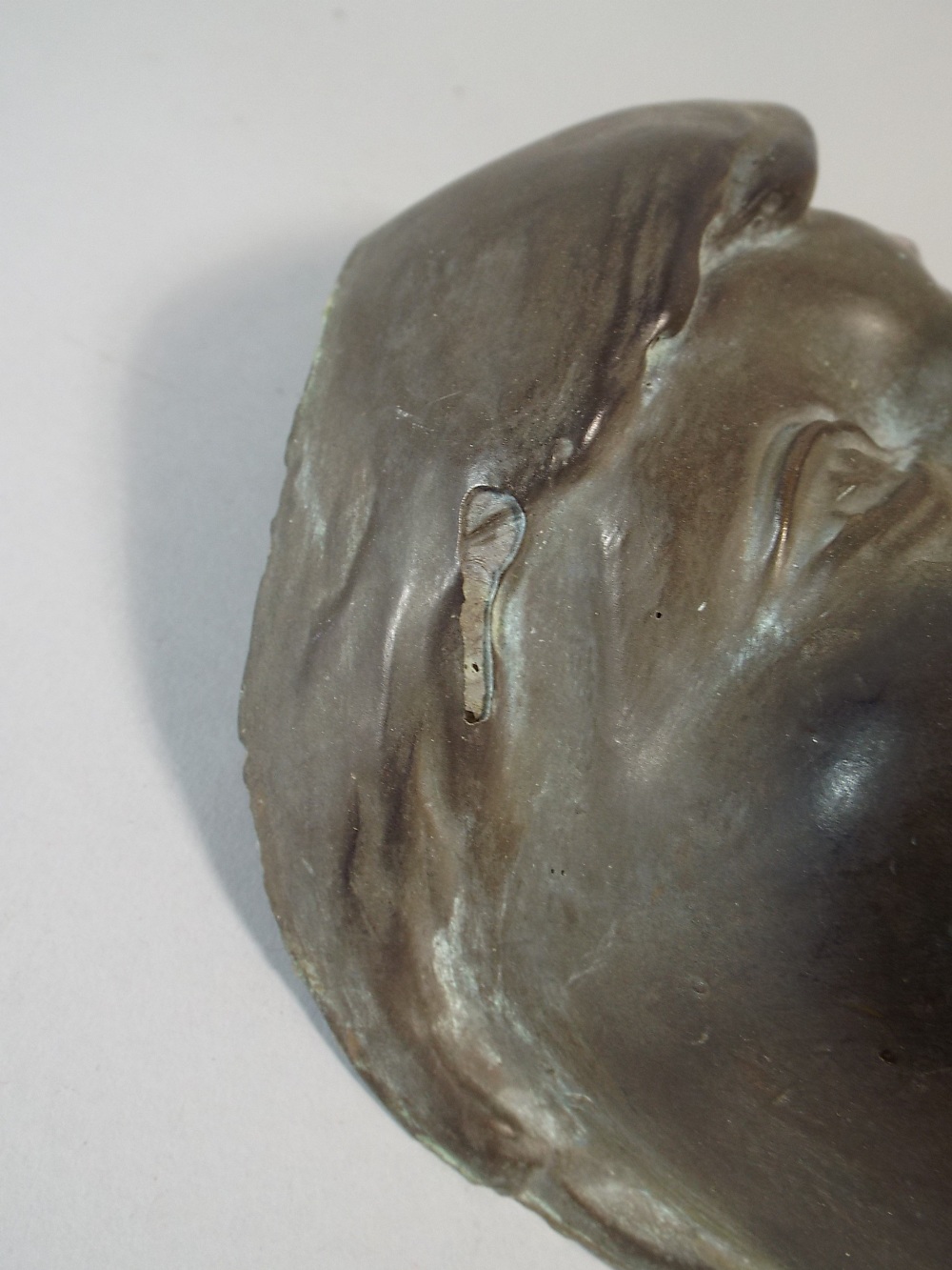 An Interesting mid 20th Century Glass Fibre Sculpture of a Woman's Face, - Image 2 of 2