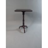 A 19th Century Mahogany Rectangular Topped Wine Table on Tripod Base