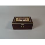 A 19th Century Continental Rosewood Box,