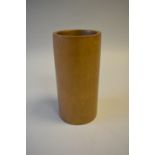 A Turned and Polished Cylindrical Brush Pot. 15.25cm High.