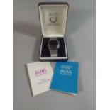 A Vintage Avia Solid State LED Wrist Watch with Original Box, Instruction Leaflet and Guarantee.