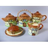 A Collection of Cottage Tea Wares by Burlington,