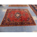 A Persian Mehraban Carpet 260x110cm