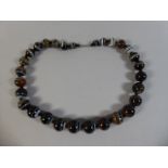 A String of Good Banded Agate Beads.