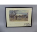 A Framed Snaffles Print depicting Point to Point Paddock,