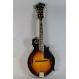 An Epiphone by Gibson Mandolin. Model MM50. Solid Spruce Top, Figured Maple Back and Sides.