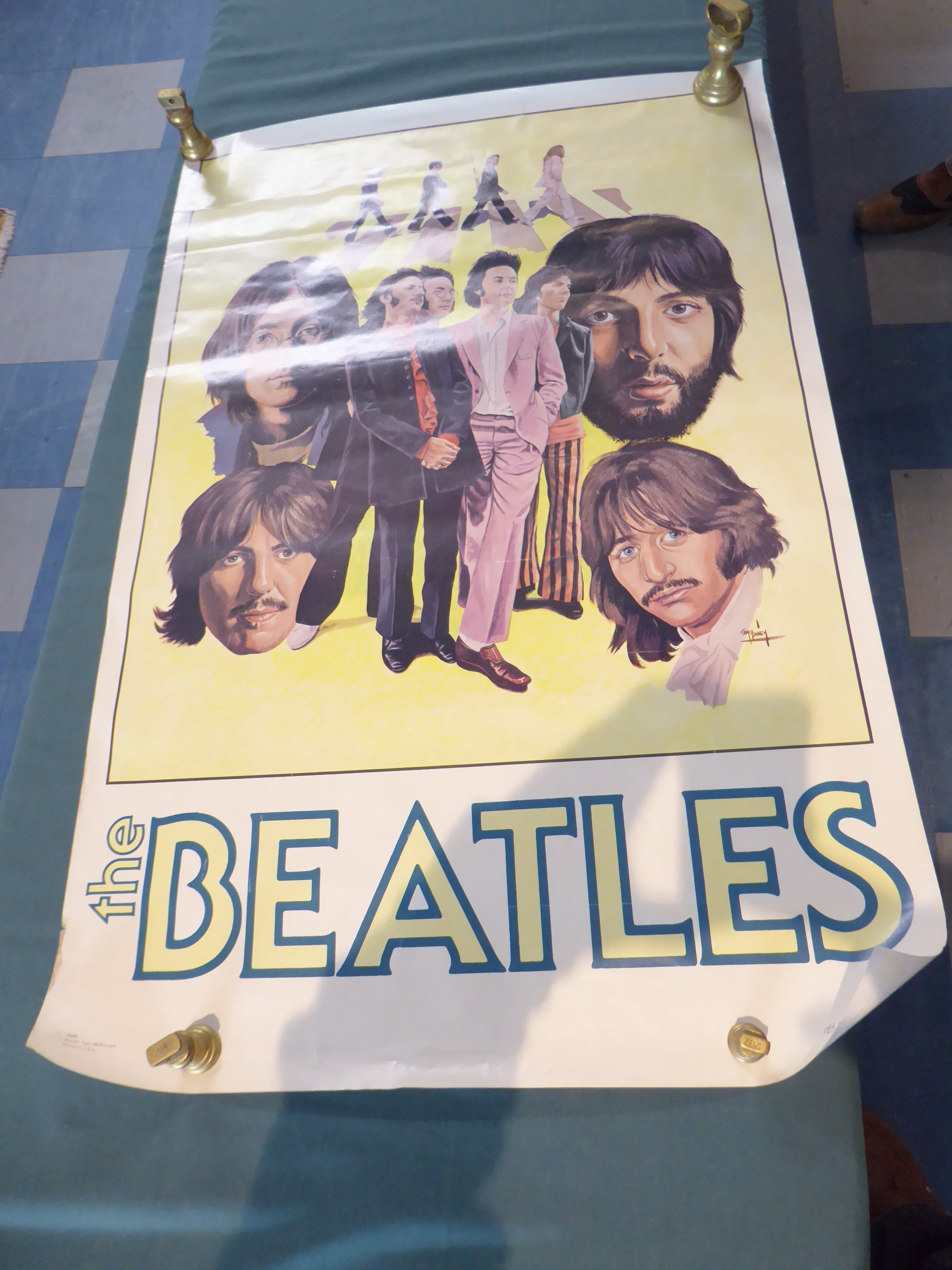 A Collection of Eight Vintage Rock Posters to Include The Beatles, Rush, Richie Blackmore, Saxon, - Image 2 of 8