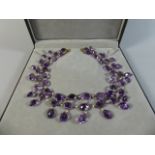 An Amethyst and Seed Pearl Collar.