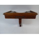 An Edwardian Oak Clock Wall Bracket 34x23x28cm