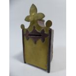 A 19th Century Folk Art Brass and Copper Gothic Money Box.