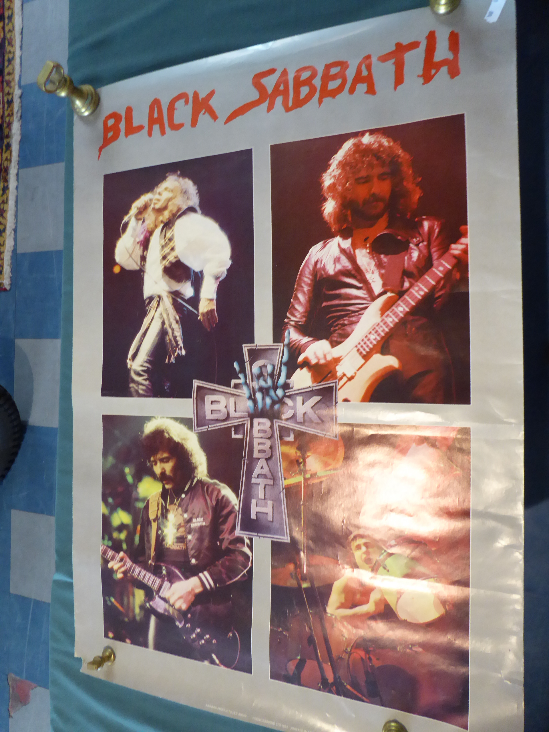 A Collection of Eight Vintage Rock Posters to Include The Beatles, Rush, Richie Blackmore, Saxon, - Image 5 of 8