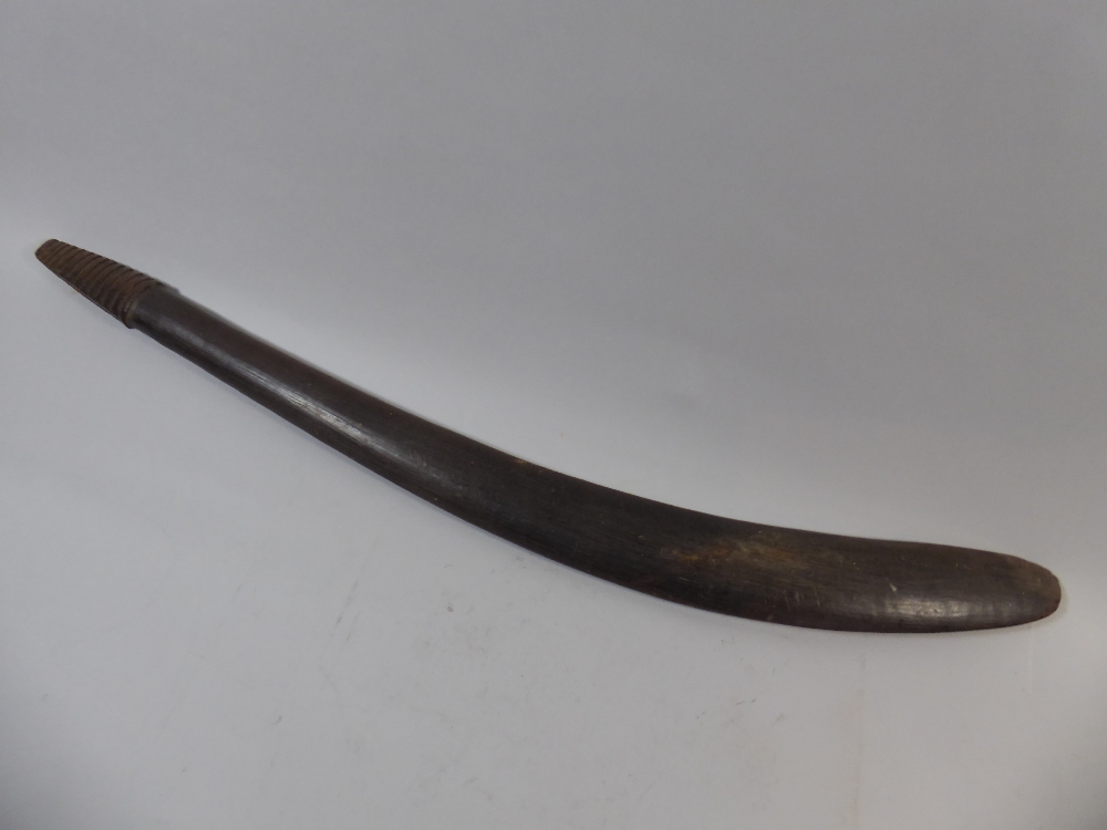 An Aboriginal Carved Throwing Club. 71cm Long.