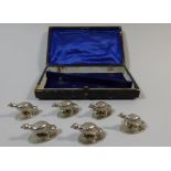 A Set of Six Silver Plated Name Card Holders in the Form of Grouse. Marked Under TP.