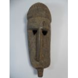 A Hand Carved African Tribal Mask, Possibly Fang, Gabon People.