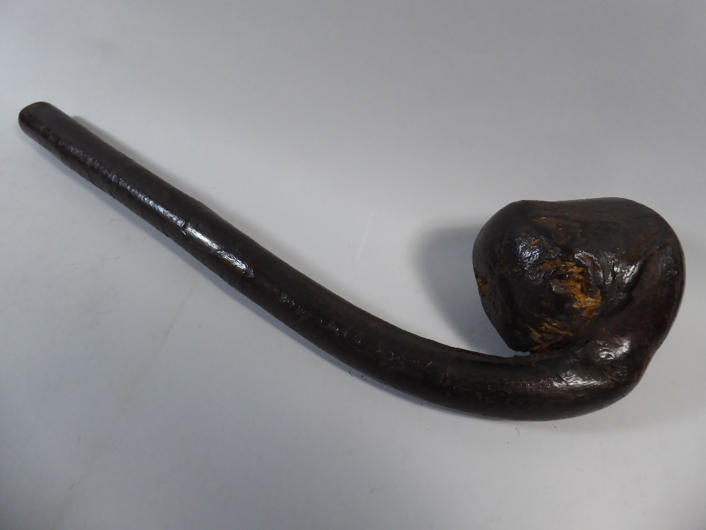 A 19th Century Irish Blackthorn Shillelagh. 49cm Long.