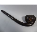 A 19th Century Irish Blackthorn Shillelagh. 49cm Long.