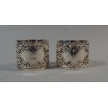 A Pair of Pierced Silver Napkin Rings, Sheffield 1896. 78gms.