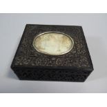 A 19th Century Indian Carved Ebony Box.