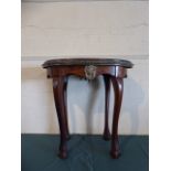 A Reproduction Ormolu Mounted Oval Occasional Table with Lion Mask Handles with Claw and Ball Feet,