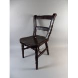 A Late 19th Century Child's Elm Seated Chair