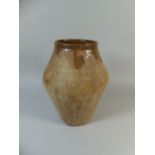 An Inner Treacle Glazed Stoneware Olive Jar,