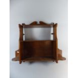 An Edwardian Oak Wall Shelf,