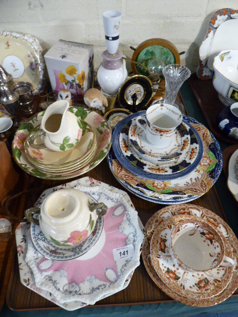 A Tray of Ceramics to Include Decorated Plates, Cabinet Cups and Saucers,