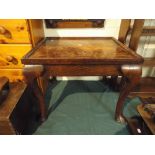 An Oak Rectangular Coffee Table with Cabriole Legs,