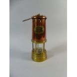 A Copper and Brass Miners Lamp,