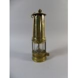 A Early 20th Century Brass Miners Lamp,