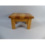 A Small Modern Rectangular Pine Stool,