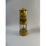 A Brass Miners Safety Lamp by Thomas and Williams Ltd