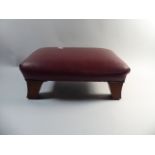 A Modern Hide Effect Topped Rectangular Foot Stool,