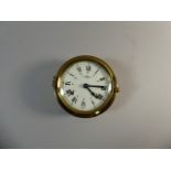 A German Brass Wall Mounting Ships Clock, Wempe Chronometerwerke Hamburg, with Eight Day Movement,