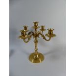 A Brass Four Branch Candelabra,