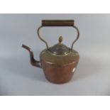 A Late Victorian Copper and Brass Kettle with Acorn Finial,