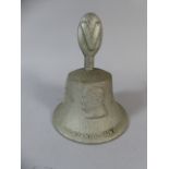 An Aluminium Victory Bell, Cast with Metal from German Aircraft Shot Down Over Britain,