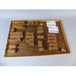 A Tray Containing Wooden Printing Blocks Etc