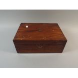 A Late 19th Century Mahogany Writing Slope for Restoration,