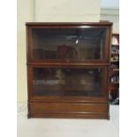 A Two Tier Oak Globe Wernicke Book Case,