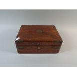 A Late 19th Century Brass Mounted Mahogany Work Box,