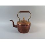 A Victorian Copper Kettle with Acorn Finial