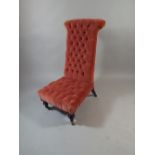 A Late Victorian Button Upholstered Prie Dieu