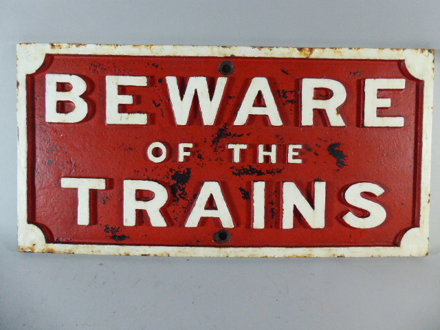 An Original Cast Iron Railway Sign,